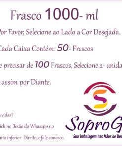 Frasco de 1000 ml / 1- litro de varias cores e modelos